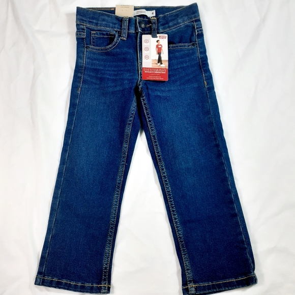 Levi's 514 Straight Fit Kids Blue Denim Jeans - Picture 1 of 7